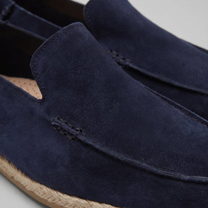 Pánské stylové semišové espadrilky mokasíny | Letní nazouvací jutové sandály