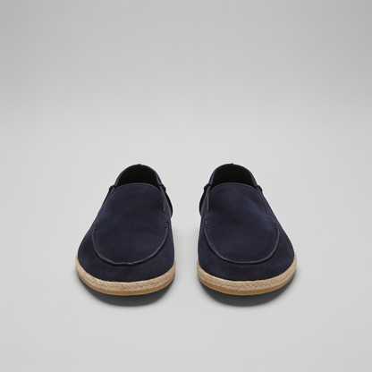Pánské stylové semišové espadrilky mokasíny | Letní nazouvací jutové sandály