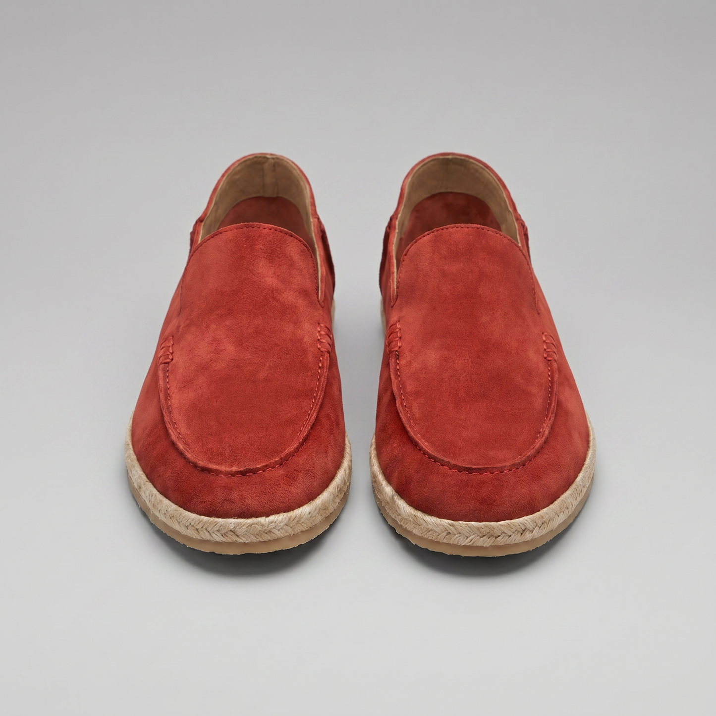 Pánské stylové semišové espadrilky mokasíny | Letní nazouvací jutové sandály