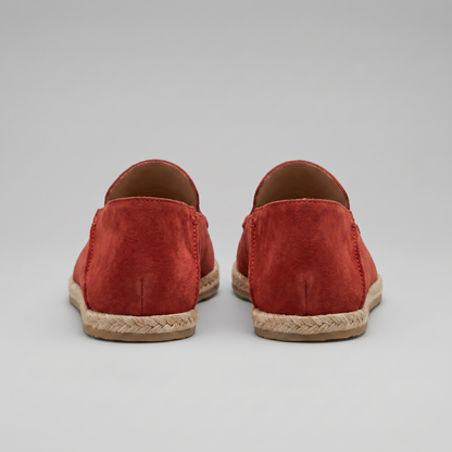 Pánské stylové semišové espadrilky mokasíny | Letní nazouvací jutové sandály