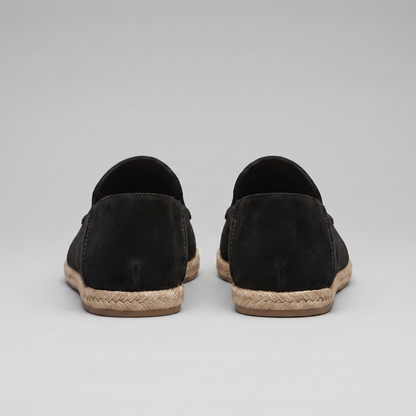 Pánské stylové semišové espadrilky mokasíny | Letní nazouvací jutové sandály