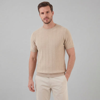 Men's Ribbed Knit Long Sleeve Tee
