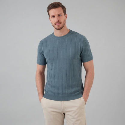 Men's Ribbed Knit Long Sleeve Tee
