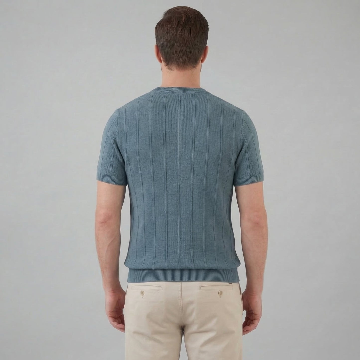 Men's Ribbed Knit Long Sleeve Tee