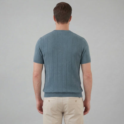 Men's Ribbed Knit Long Sleeve Tee