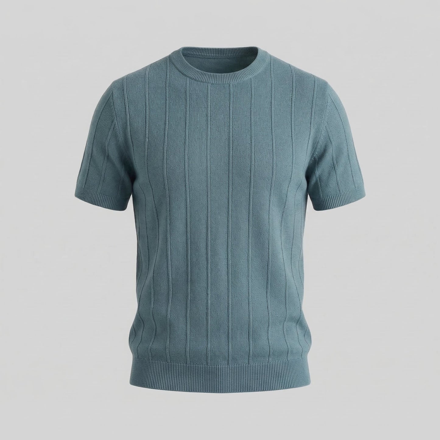 Men's Ribbed Knit Long Sleeve Tee