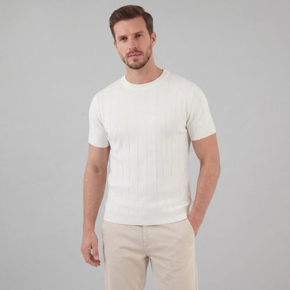 Men's Ribbed Knit Long Sleeve Tee