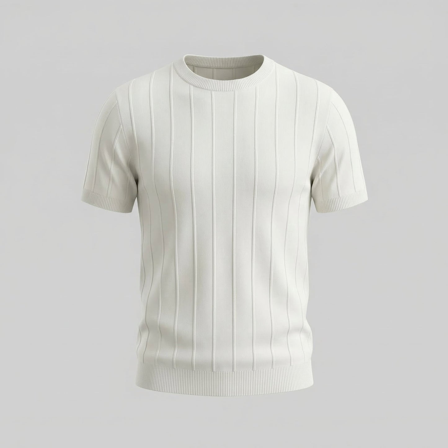Men's Ribbed Knit Long Sleeve Tee