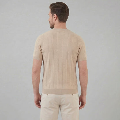 Men's Ribbed Knit Long Sleeve Tee