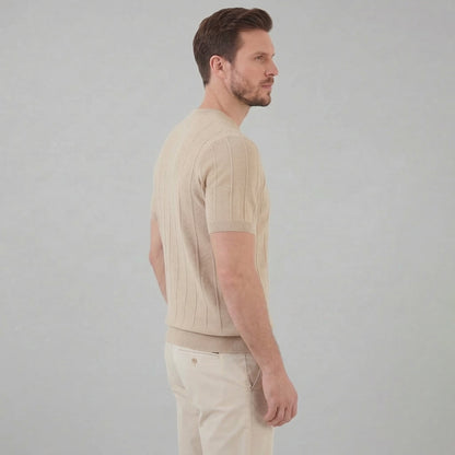 Men's Ribbed Knit Long Sleeve Tee