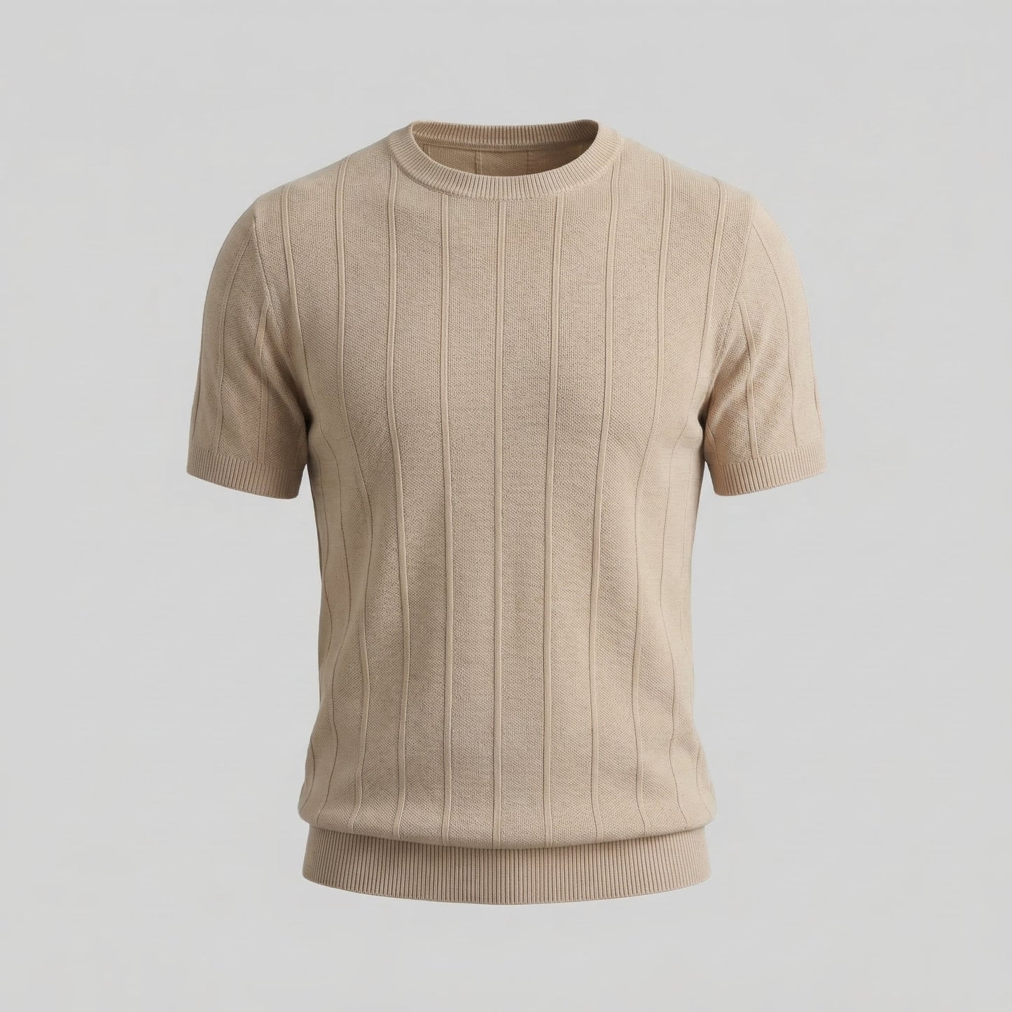 Men's Ribbed Knit Long Sleeve Tee