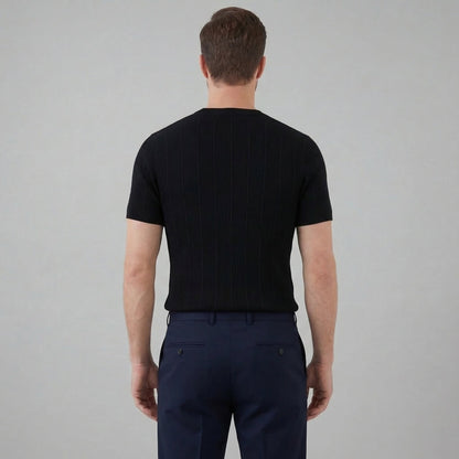 Men's Ribbed Knit Long Sleeve Tee