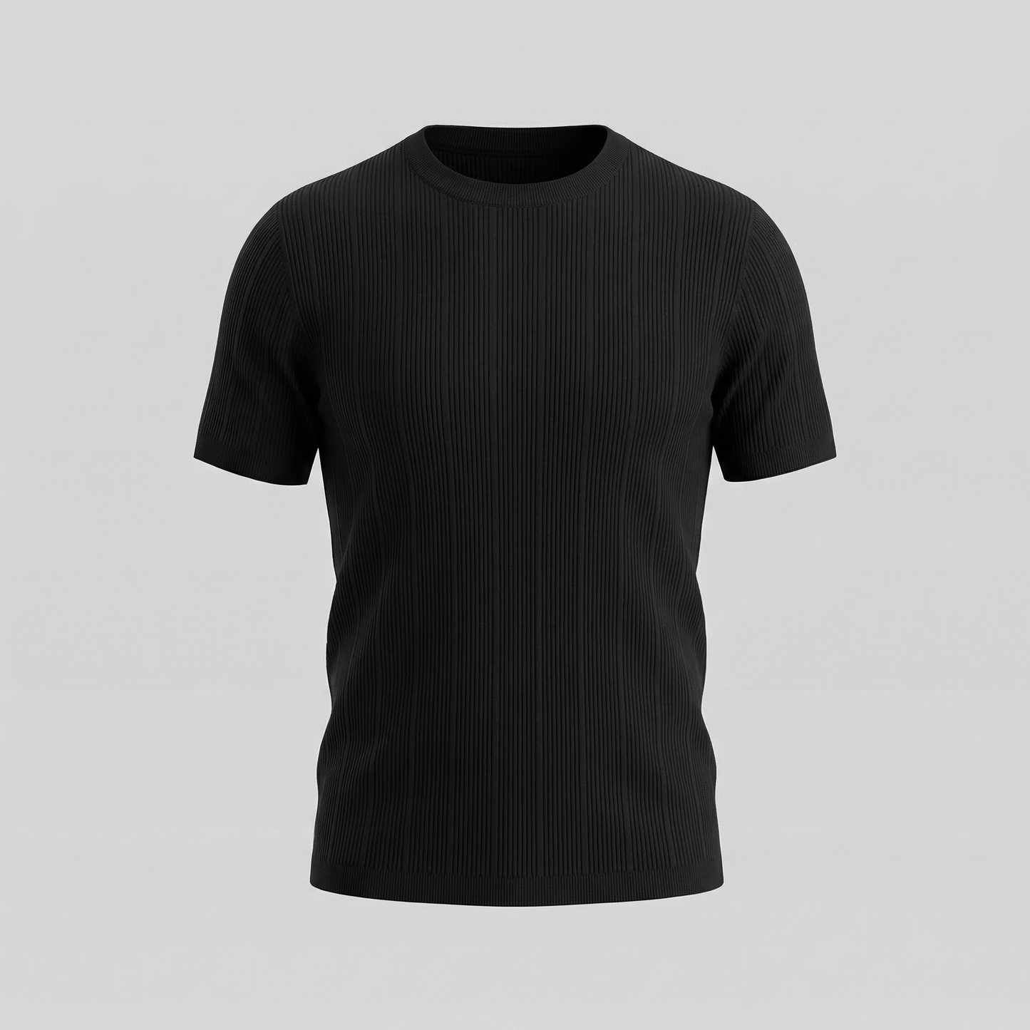 Men's Ribbed Knit Long Sleeve Tee