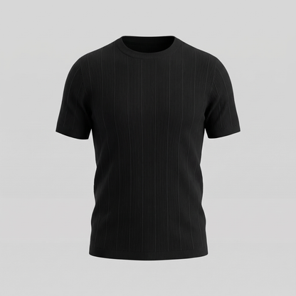 Men's Ribbed Knit Long Sleeve Tee