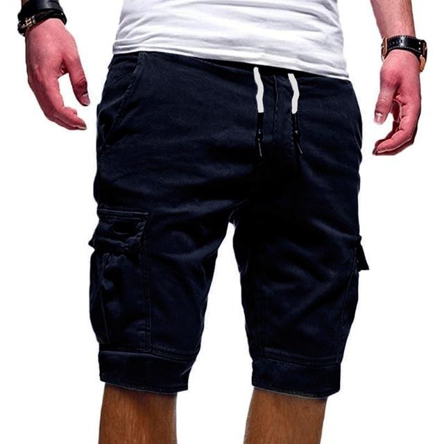 Shorts cargo pour hommes | Shorts d'été avec plusieurs poches et cordon de serrage