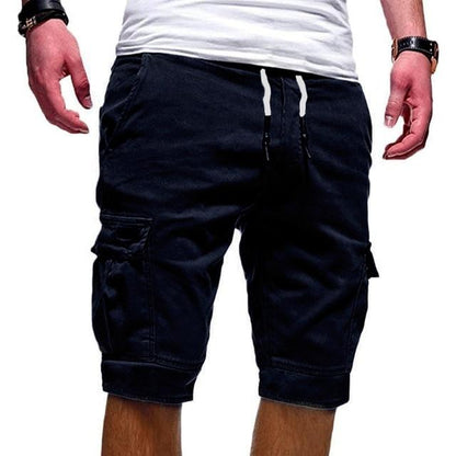Shorts cargo pour hommes | Shorts d'été avec plusieurs poches et cordon de serrage