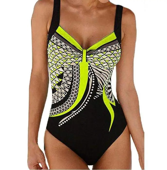 Dámské jednodílné plavky s potiskem | Výhodný střih