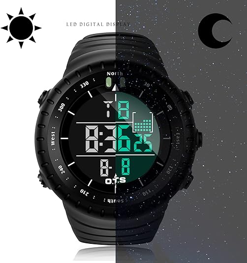 Reloj deportivo digital impermeable para hombre | Reloj para aventuras al aire libre