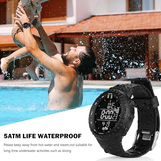 Reloj deportivo digital impermeable para hombre | Reloj para aventuras al aire libre