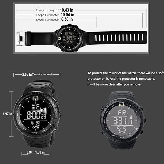 Reloj deportivo digital impermeable para hombre | Reloj para aventuras al aire libre