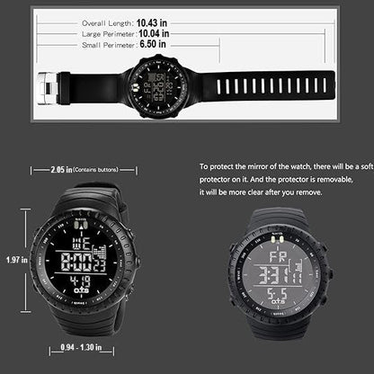 Reloj deportivo digital impermeable para hombre | Reloj para aventuras al aire libre