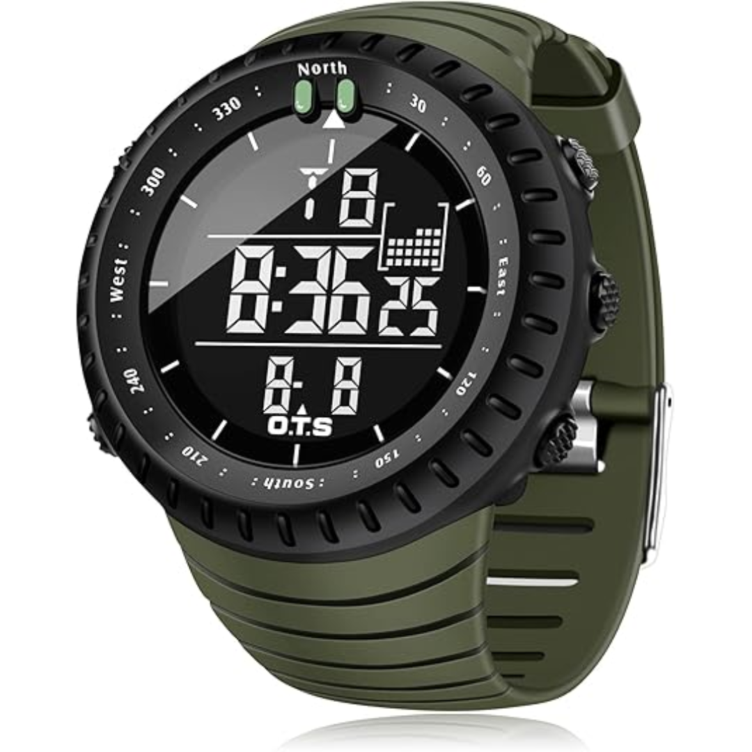 Reloj deportivo digital impermeable para hombre | Reloj para aventuras al aire libre