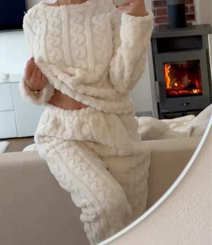Unisexowe Zestaw Piżamy z Polaru | Przytulny Strój Domowy na Zimę