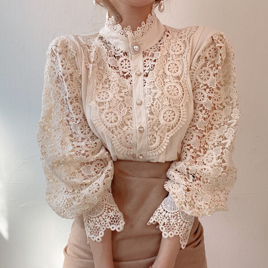 Clara | Elegancka Koronkowa Bluzka dla Kobiet