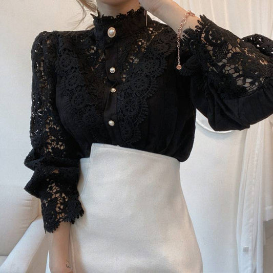 Clara | Elegancka Koronkowa Bluzka dla Kobiet