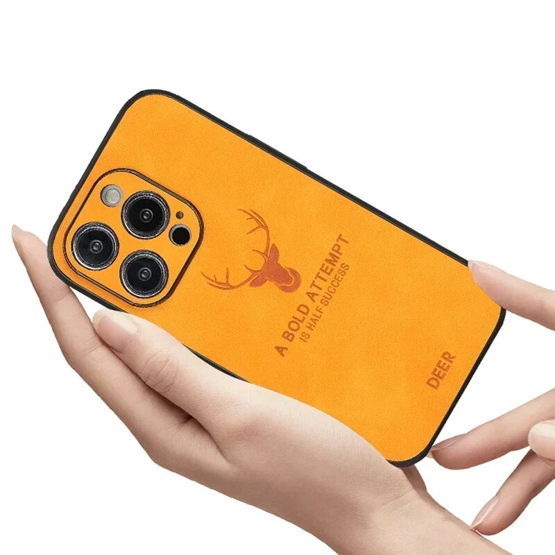 Etui Na IPhone'a W Stylu Skórzanym | Odporny Na Wstrząsy Smukła Ochrona